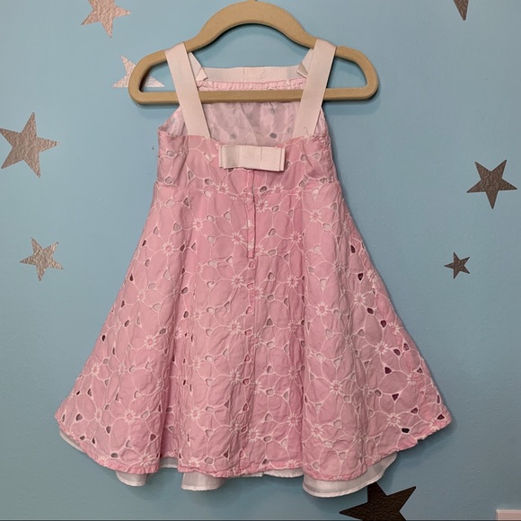 Origami Pink & White Broderie Anglaise Dress - Picture 2 of 6